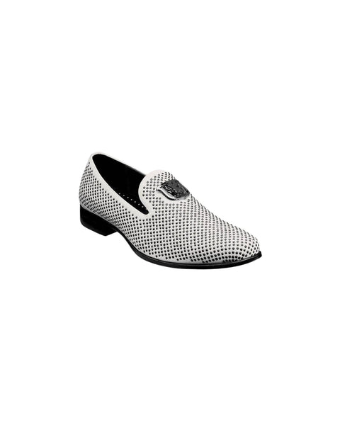 Stacy Adams Swagger Formal Loafer in White & Black