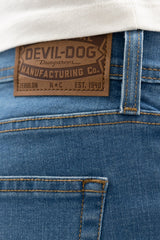Devil Dog Blue Rock Slim Straight Jean In Blue