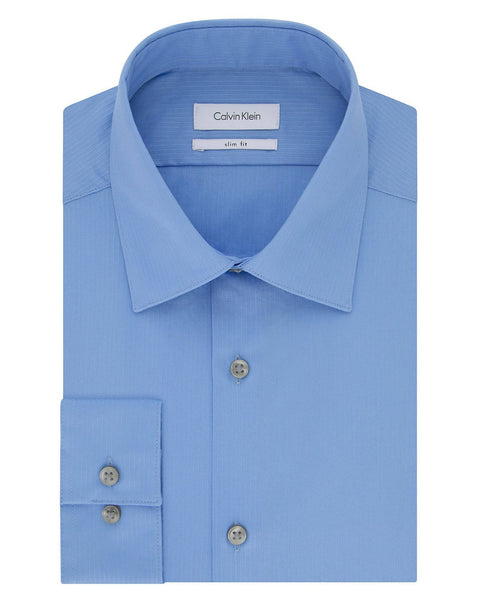 Calvin Klein Slim Fit Stretch Dress Shirt in Blue Tonal Strip - Rainwater's Men's Clothing and Tuxedo Rental