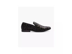 -Rainwater's -Stacy Adams - Shoes - Stacy Adams Stelar Velvet With Color Flecks Formal Loafer in Black -