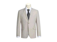 -Rainwater's -Rainwater's - Suits - Rainwater's Tropical Weight Man Made Fabric Slim Fit Suit In Summer Tan -
