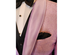 -Rainwater's -Rainwater's - Tuxedo Rental - Lavender Solid Textured Shawl lapel Dinner Jacket Tuxedo Rental -