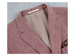 -Rainwater's -Rainwater's - Sport Coats & Blazers - Rainwater's Cranberry Cotton & Linen Blend Sport Coat -