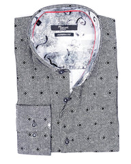 Black & White Foulard Sport Shirt - Rainwater's Men's Clothing and Tuxedo Rental