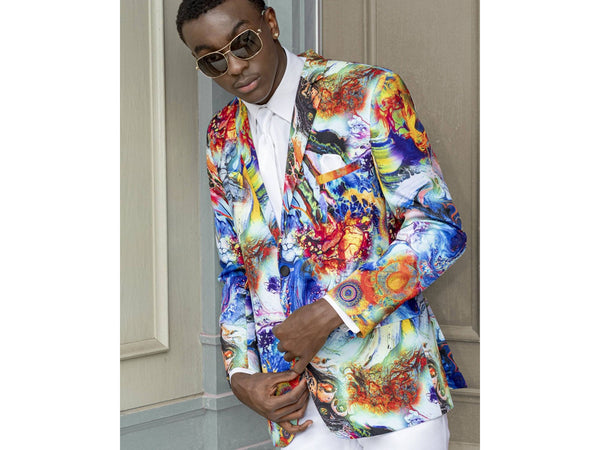 Hendrix Abstract Dinner Jacket Tuxedo Rental | Rainwater's