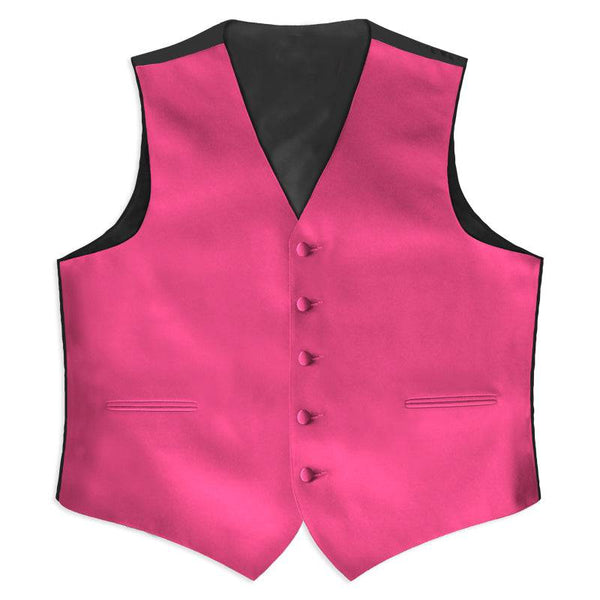 Hot Pink Satin Rental Vest - Rainwater's Men's Clothing and Tuxedo Rental
