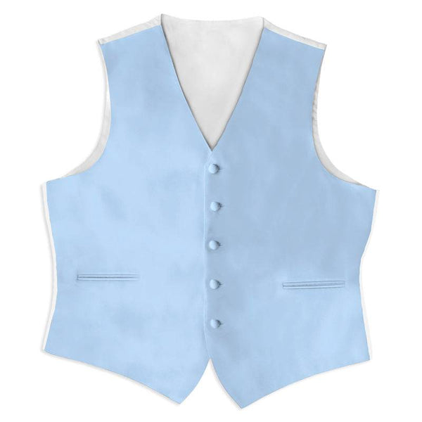 Light Blue Satin Rental Vest - Rainwater's Men's Clothing and Tuxedo Rental