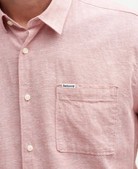 Barbour Nelson Short Sleeve Summer Shirt In Pink Clay