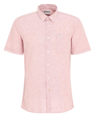 Barbour Nelson Short Sleeve Summer Shirt In Pink Clay
