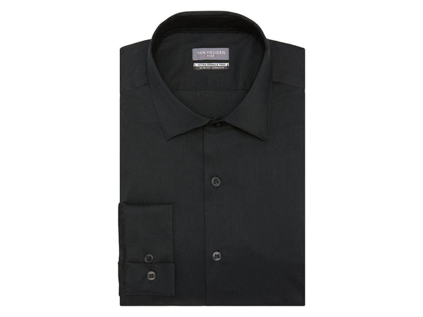 Van Heusen Men's Flex All Over Stretch Extra Slim Fit Solid Dress Shirt - Black Van Heusen Men's Flex All Over Stretch Extra Slim Fit Solid Dress Shirt - Black