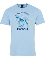 Barbour Loyal Pointer Hunting Dog Tee Shirt In Powder Blue - Rainwater's Men's Clothing and Tuxedo Rental
