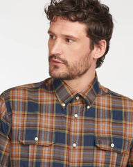 Barbour Singsby Thermo Weave Performance Button down Collar Shirt in Navy - Rainwater's Men's Clothing and Tuxedo Rental