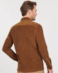 Barbour Stretch Corduroy Over Shirt In Sandstone - Rainwater's Men's Clothing and Tuxedo Rental