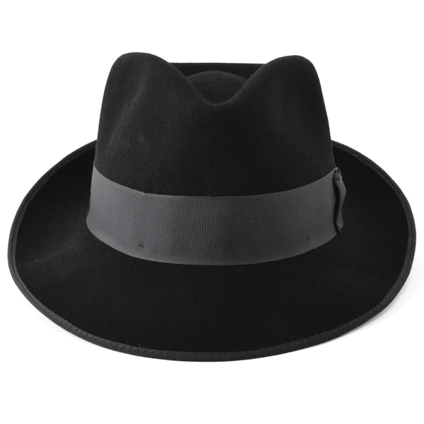 Dobbs Hashtag Wool Felt Fedora Hat in Black Rainwater s