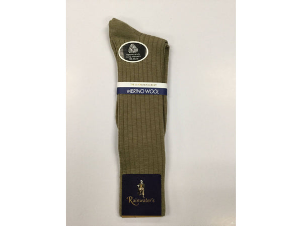 Rainwater’s Merino Wool Mid Calf Ribbed Dress Socks, Grey Rainwater’s Merino Wool Mid Calf Ribbed Dress Socks, Grey