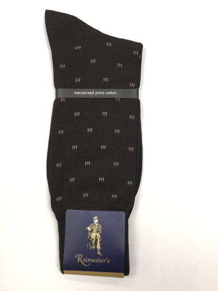 Rainwater’s Mercerized Cotton Neat Dress Sock Navy
