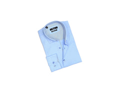 -Rainwater's -Mizumi - Button Up Sport Shirts - Mizumi Light Blue Solid Jacquard Sport Shirt -