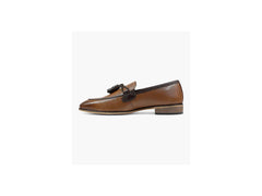 Stacy Adams Bianchi Leather Sole Moc Toe Tassel Slip On Loafer In Tan Multi - Rainwater's Men's Clothing and Tuxedo Rental