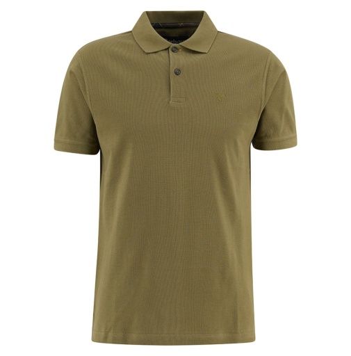 Barbour Pima Cotton Tailored Fit Polo in Olive