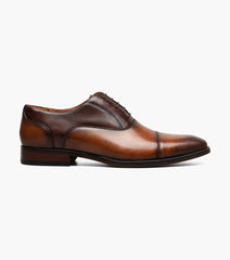 Florsheim Sorrento Lux  Cap Toe Balmoral Oxford In Multi Cognac