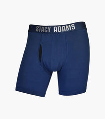 Stacy Adams Boxer Brief Performance Fabric in Solid Navy