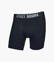 Stacy Adams Boxer Brief Performance Fabric in Solid Black