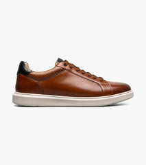 Florsheim Social Lace To Toe Sneaker In Cognac Smooth