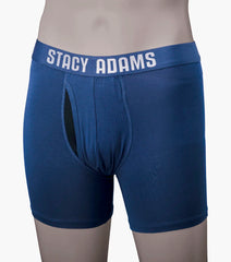 Stacy Adams Boxer Brief Performance Fabric in Solid Navy