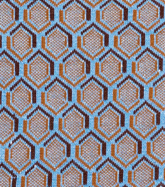 Stacy Adams Hexagon Pattern Dress Sock in Blue Multi