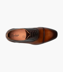 Florsheim Sorrento Lux  Cap Toe Balmoral Oxford In Multi Cognac