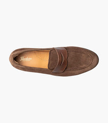Florsheim Modena Moc Toe Penny Loafer in Brown Suede