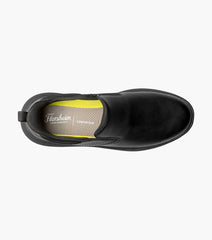 Florsheim Fleet Plain Toe Slip On Sneaker In Black With Black Sole