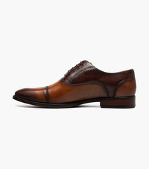 Florsheim Sorrento Lux  Cap Toe Balmoral Oxford In Multi Cognac