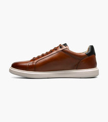 Florsheim Social Lace To Toe Sneaker In Cognac Smooth