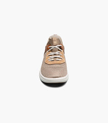 Florsheim Fleet Knit Elastic Lace Sneaker in Taupe