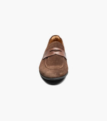 Florsheim Modena Moc Toe Penny Loafer in Brown Suede