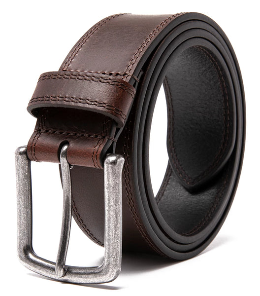 Rainwater's 1 1/2" Bridal Strap Stitched Leather Belt In Brown