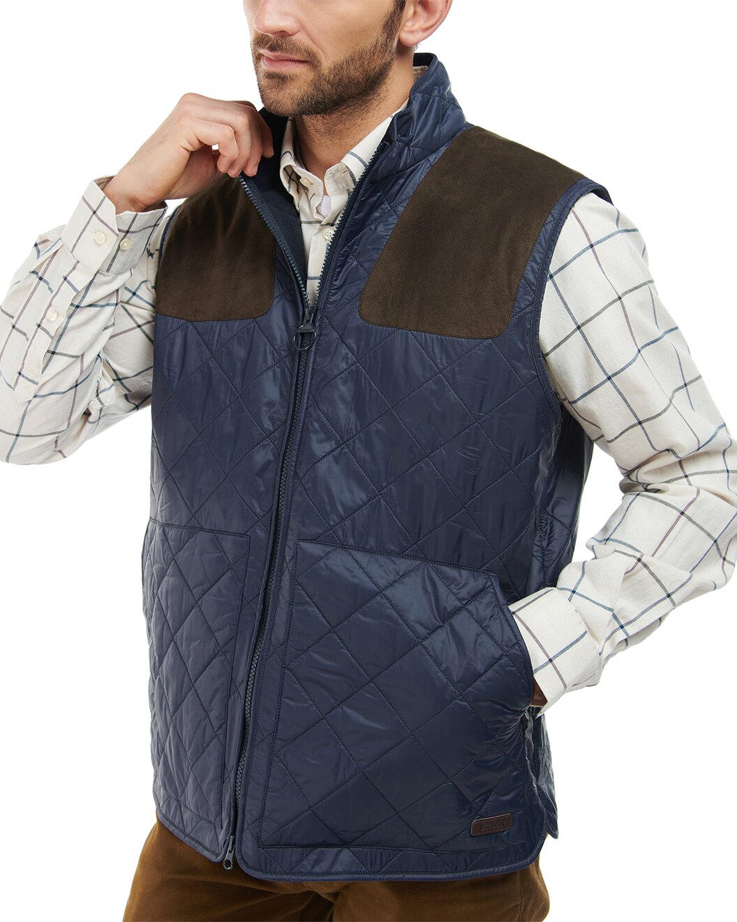 Barbour Redwood Gilet Quilted Lightweight Insulated Vest In Navy