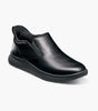 Florsheim Fleet Plain Toe Slip On Sneaker In Black With Black Sole