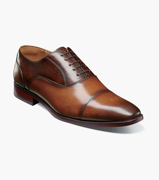 Florsheim Sorrento Lux  Cap Toe Balmoral Oxford In Multi Cognac