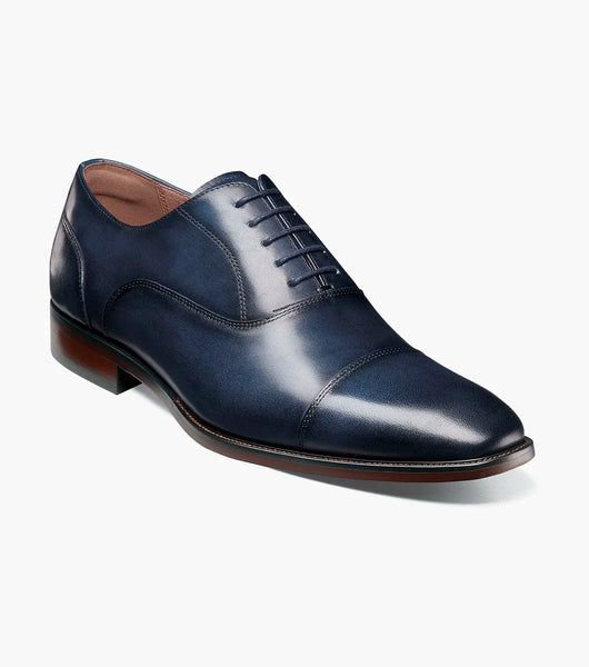 Florsheim Sorrento Lux Cap Toe Balmoral Oxford In Navy