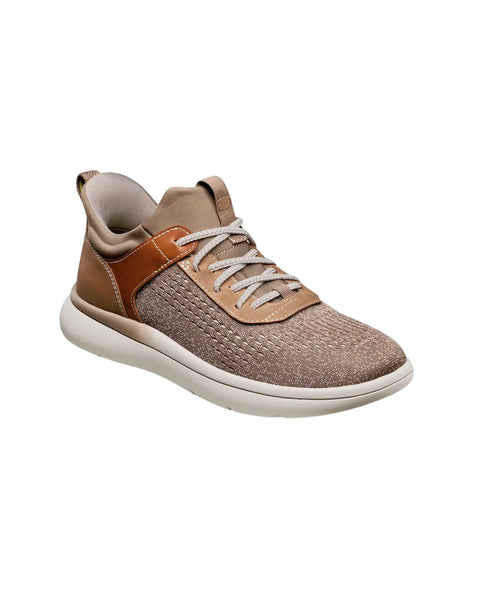 Florsheim Fleet Knit Elastic Lace Sneaker in Taupe