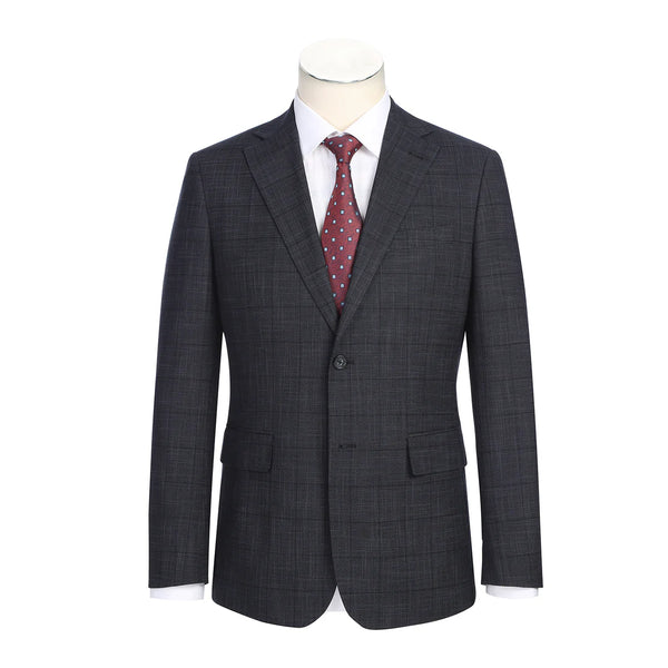 English Laundry Stretch Slim Fit Suit In Dark Grey Check