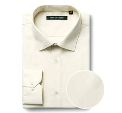 Verno Fashion Dress Shirt Polyester Cotton Blend in Ivory