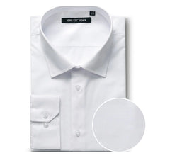Verno Fashion Dress Shirt Polyester Cotton Blend in White