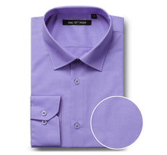 Verno Fashion Dress Shirt Polyester Cotton Blend in Lavender