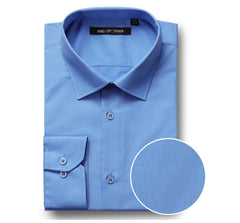 Verno Fashion Dress Shirt Polyester Cotton Blend in Light Blue