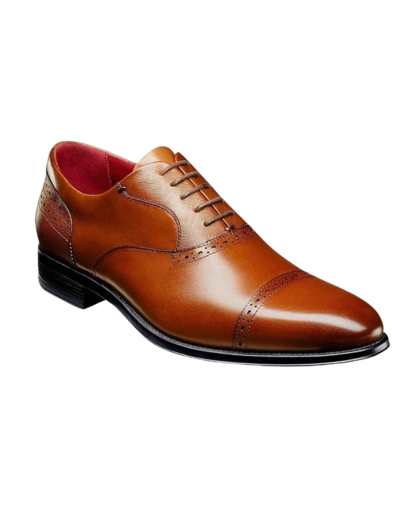 Stacy Adams Mens Brown Leather Cap Toe Lace Up Oxford Dress Shoes 9.5M Stacy Adams Mens Wescott Plain Toe Oxford Bealls Florida main image 2