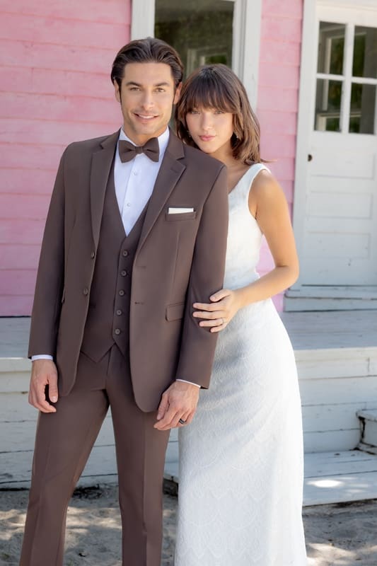 brown tuxedo dress Cream Polka Dot Tuxedo Dress Audrey Leighton Paris