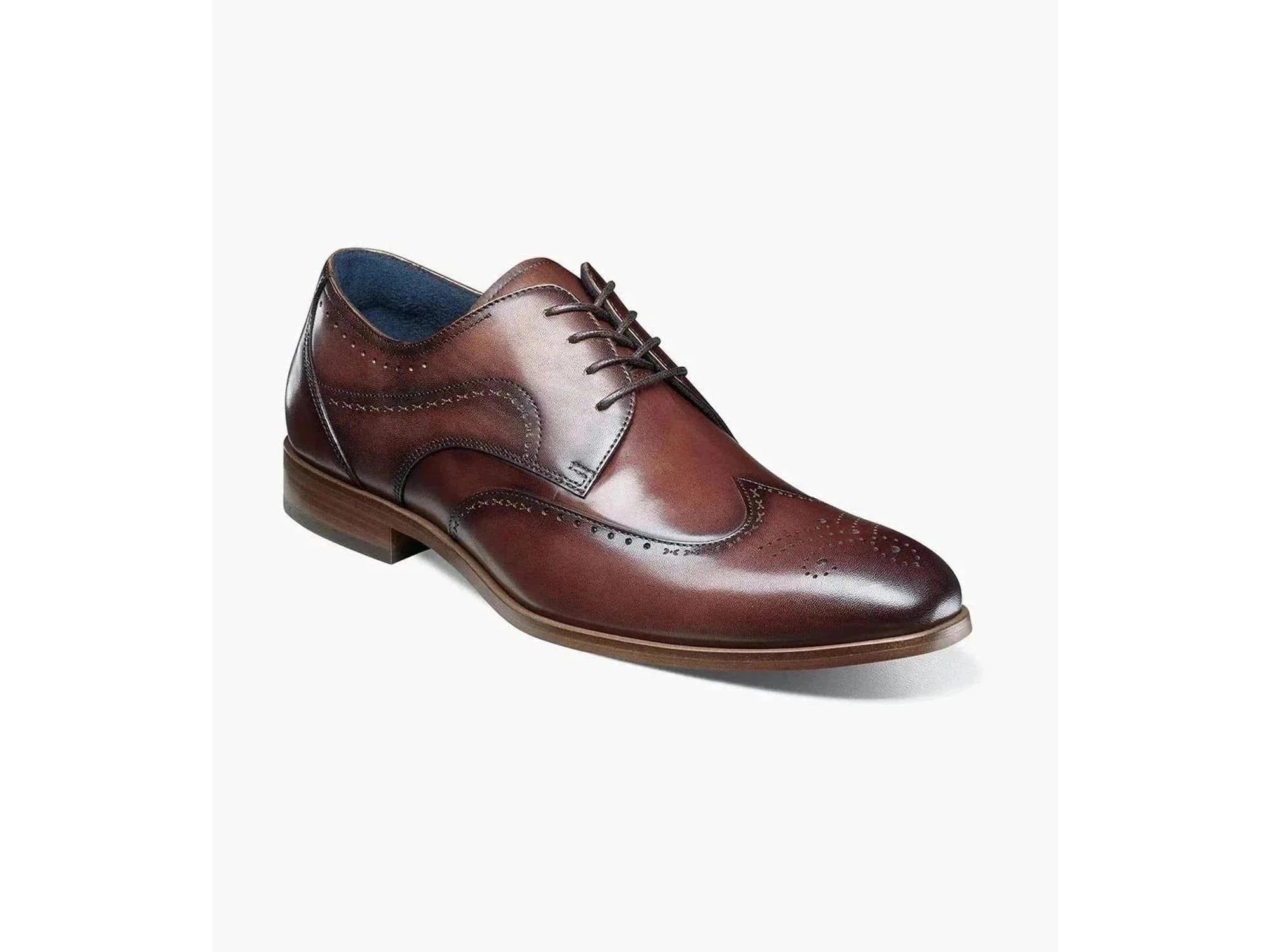Stacy Adams Brayden Wingtip Oxford in Brown Rainwater s